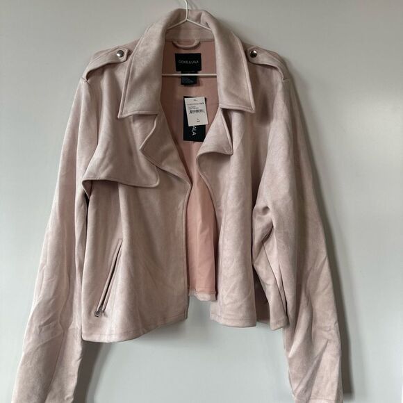 Ookie & Lala Faux Suede Pink Jacket size XL - Picture 5 of 11